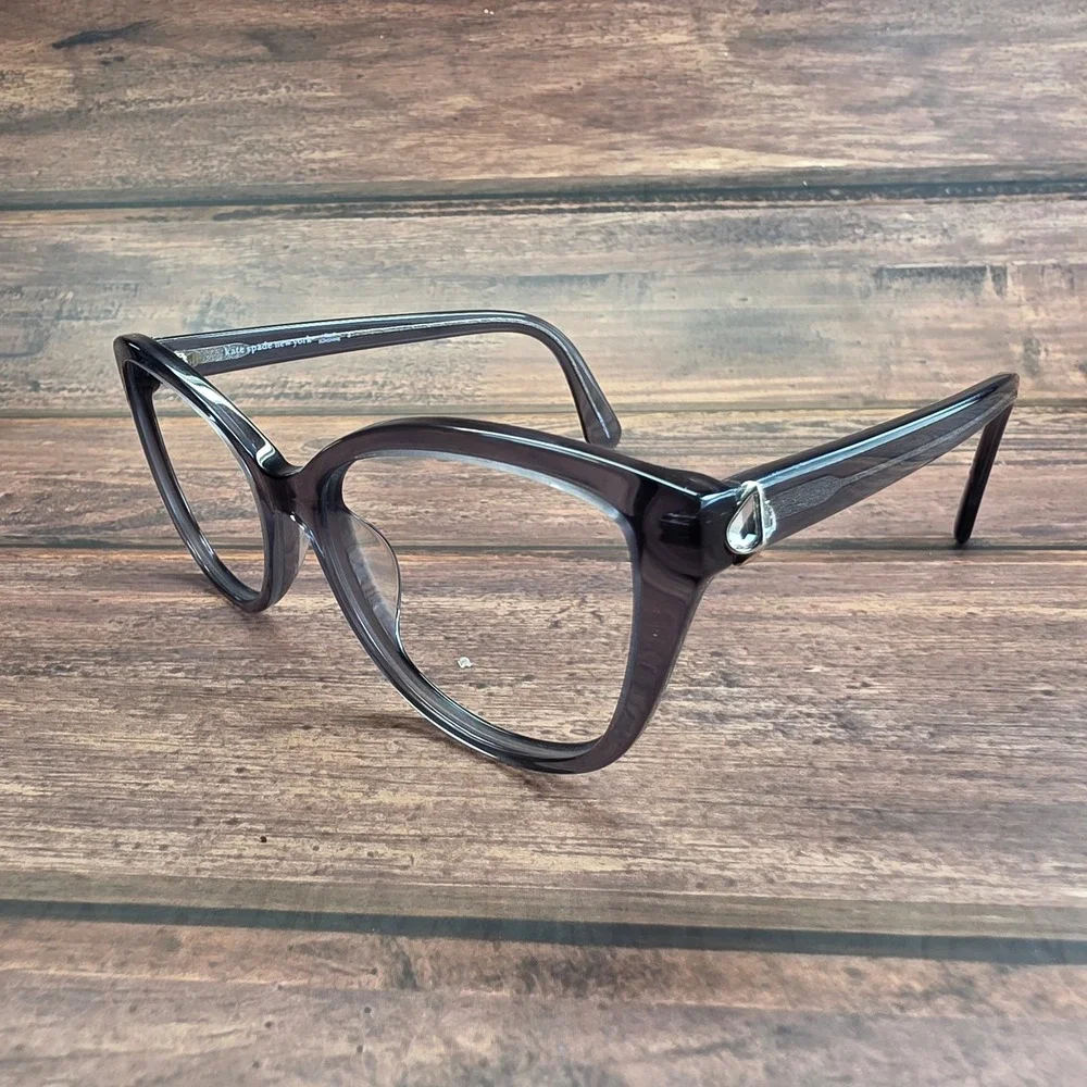 Kate Spade Hensley/G/S KB79O Smoke Purple Cat Eye Optical Glasses 55-17-140